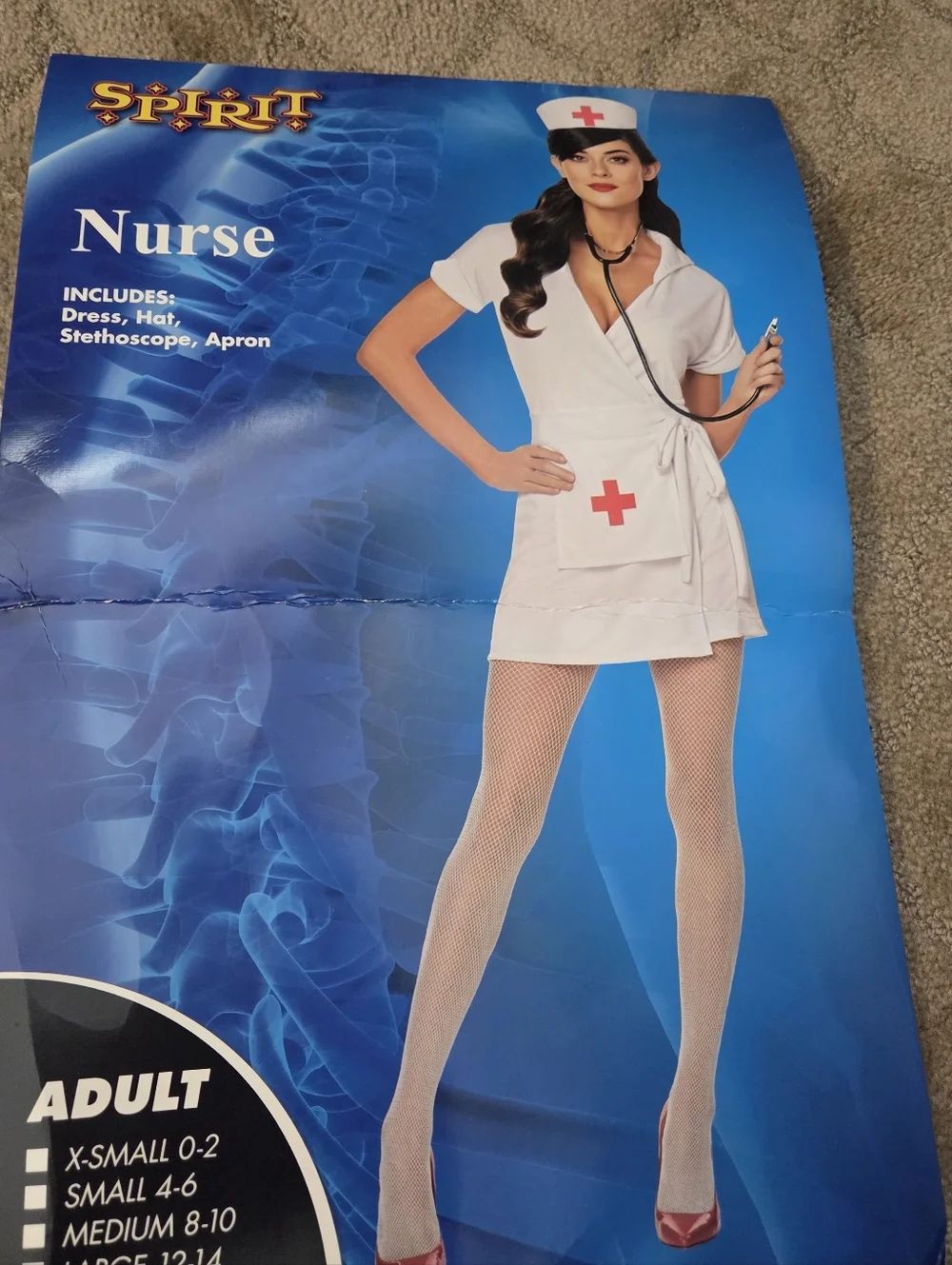 NEVER WORN...Spirit White Nurse Costume with Red Cross Accents